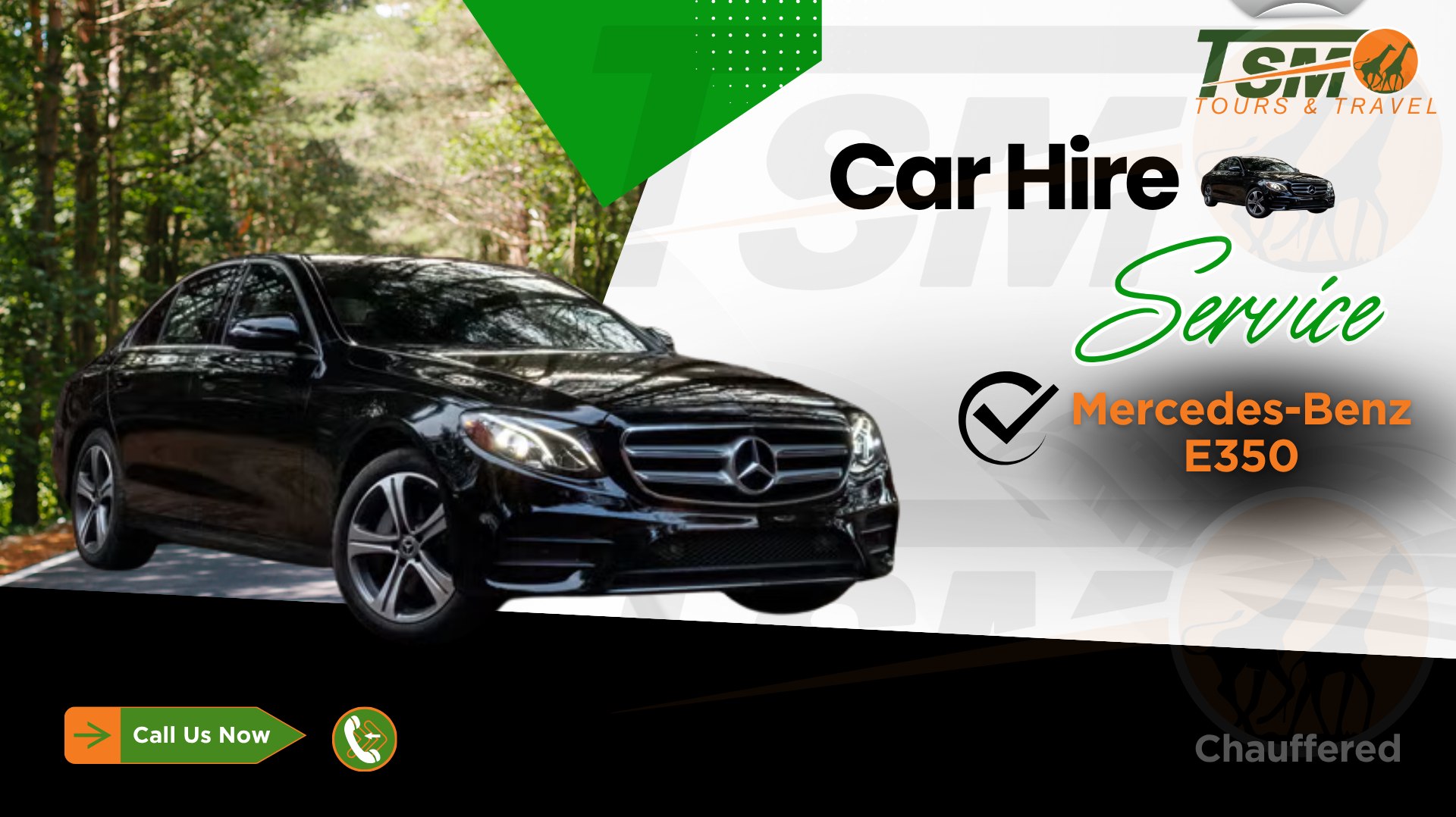 MERCEDES BENZ E 350 FOR HIRE