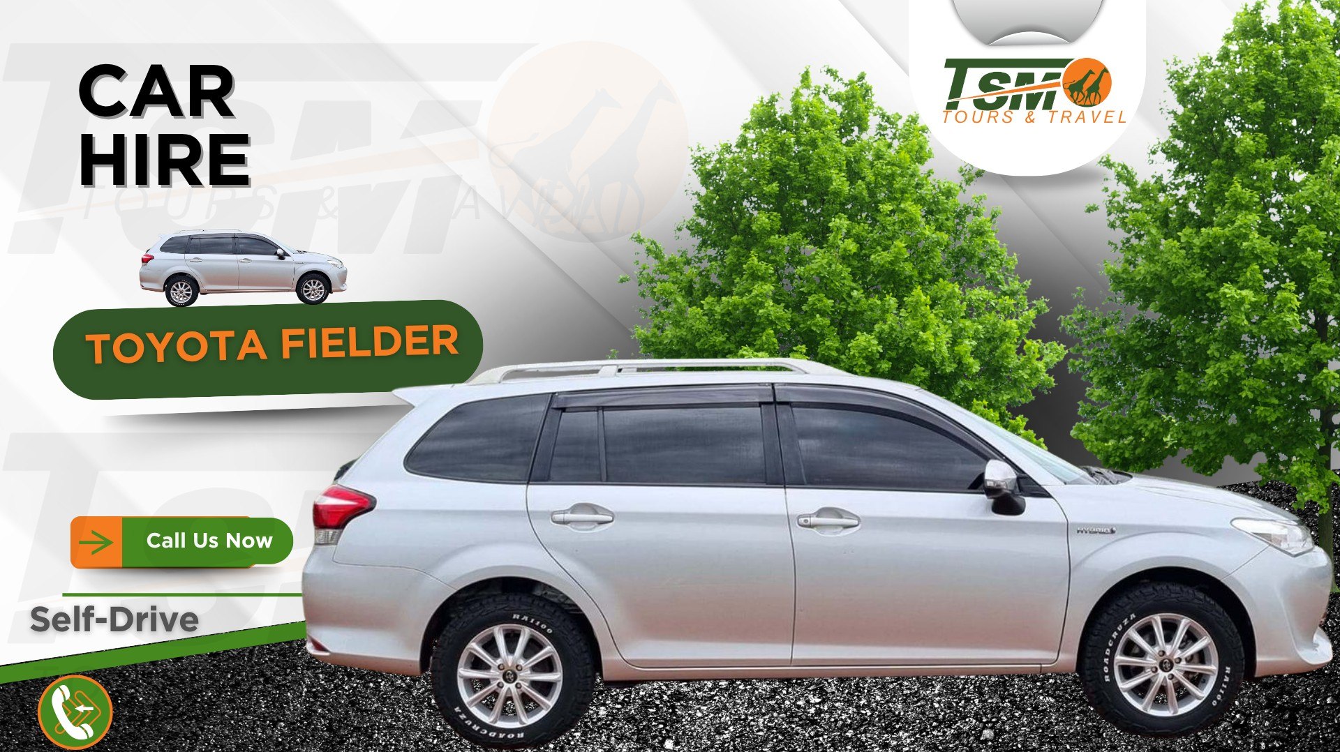 TOYOTA FIELDER FOR HIRE