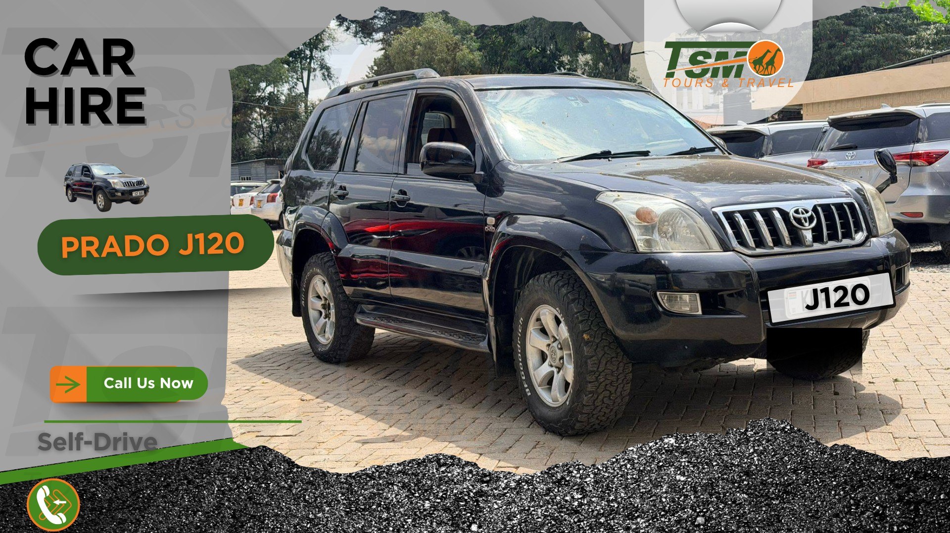 TOYOTA PRADO J120 FOR HIRE