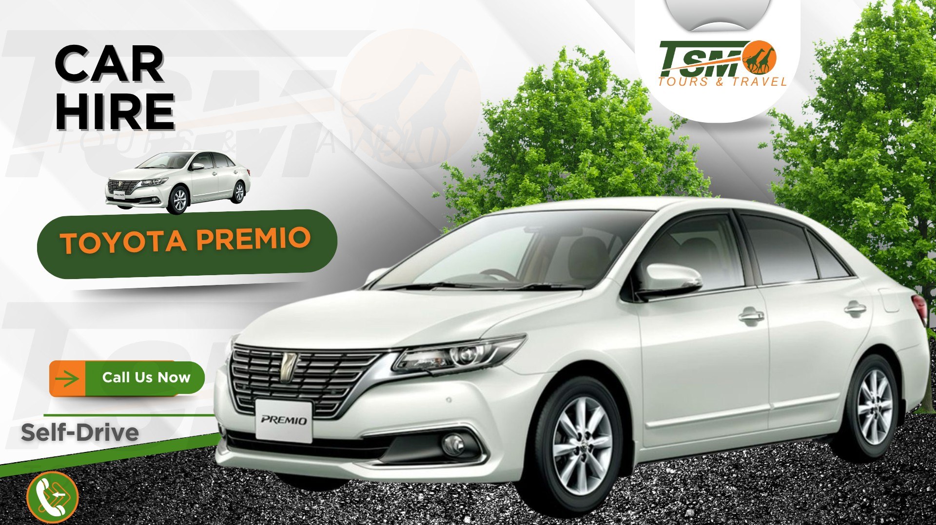 TOYOTA PREMIO FOR HIRE
