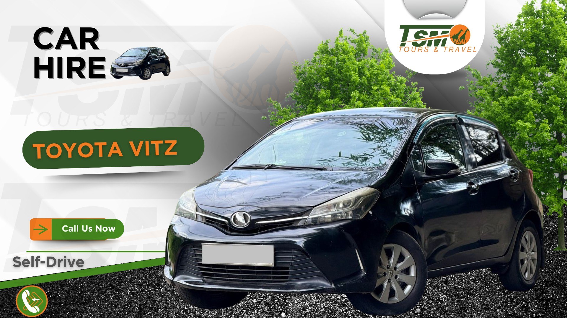 TOYOTA VITZ FOR HIRE